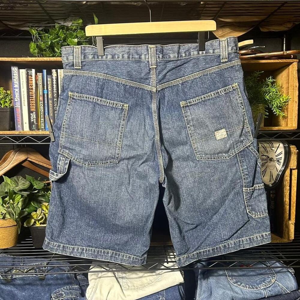 Vintage Levi’s Carpenter Jean Shorts Navy Blue Denim Baggy Skater Jorts Mens 38"